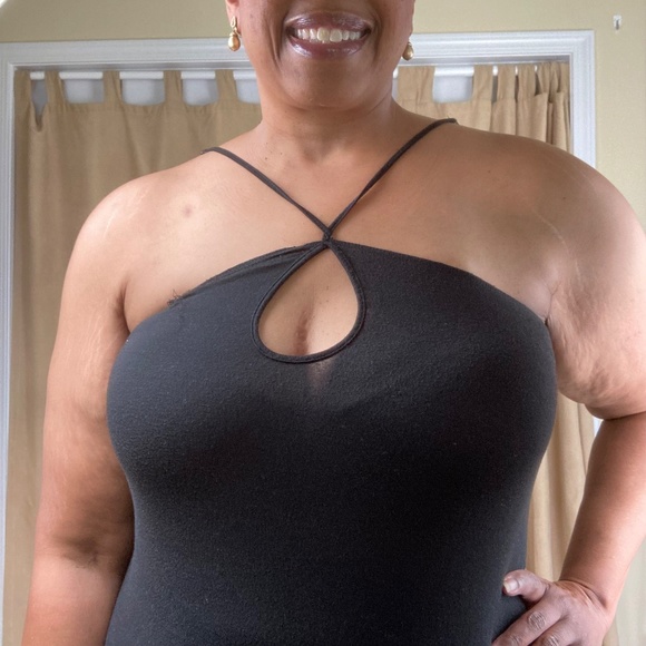 Lane Bryant Seven7 Dress Keyhole Neckline Size 14/16 Black - Picture 11 of 12